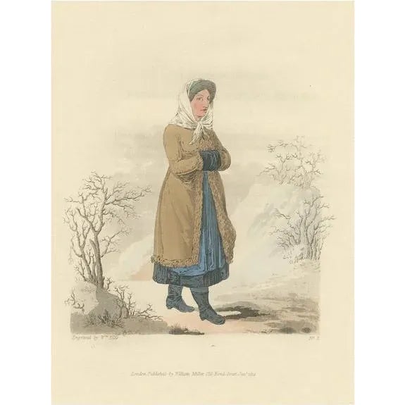 Early 19th Century A Countrywoman of Upper Carniola, Slovenia, Eastern Europe, 1804, Print For Sale - Image 5 of 5
