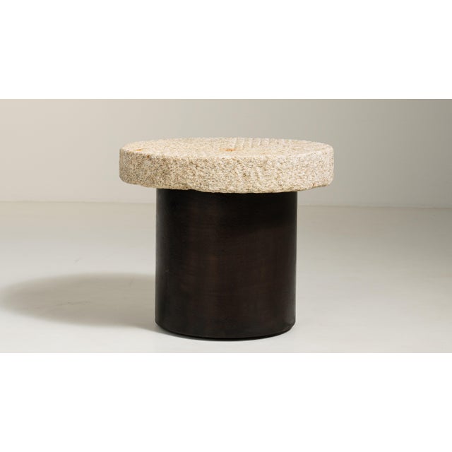 Iron Side Table with Stone Top, Antique, China, Early 20th Century For Sale - Image 4 of 12