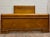 Art Deco Vintage Full Size Art Deco Waterfall Satinwood Veneer Sunburst Bed For Sale - Image 3 of 11
