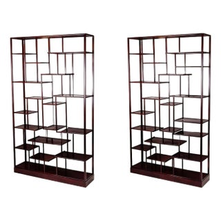 Pair of Art Deco Period Chinese Rosewood Étagères, 1920's. For Sale