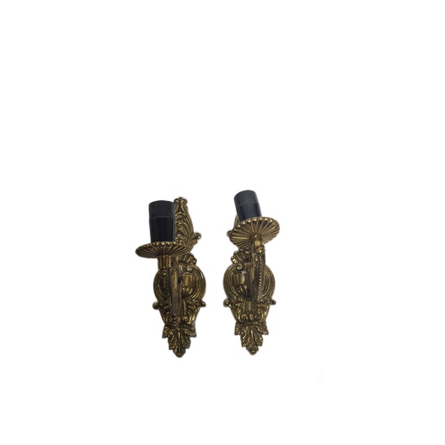 Metal Rococco Style Sconces, Poland, 1970s, Set of 2 For Sale - Image 7 of 14