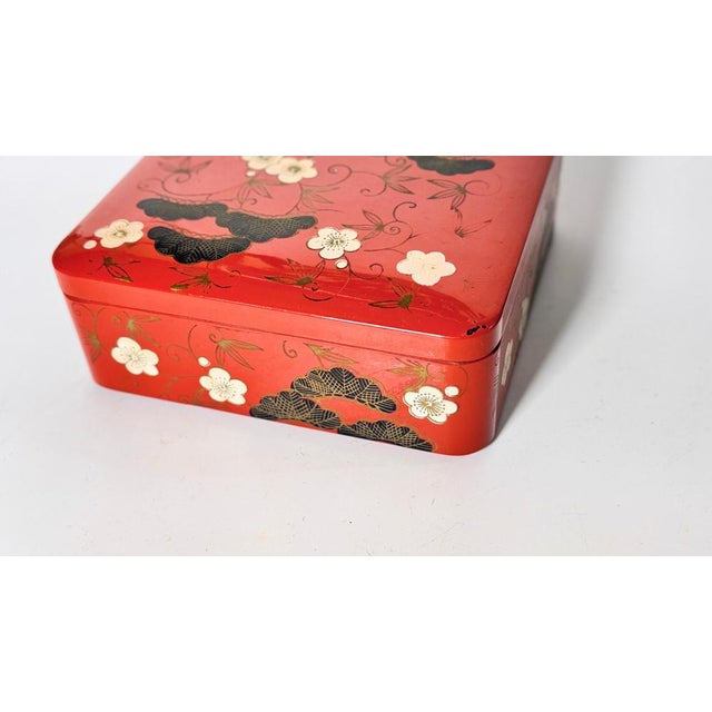 Black 20th Century Black and Orange - Red Color Box in Lacquered Wood, Vietnam For Sale - Image 8 of 13