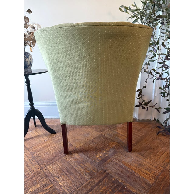 Pair of 2 Mid-20th Century Vintage Hollywood Regency / Art Deco Revival Wingback Accent Chairs in Pristine Condition For Sale - Image 13 of 15