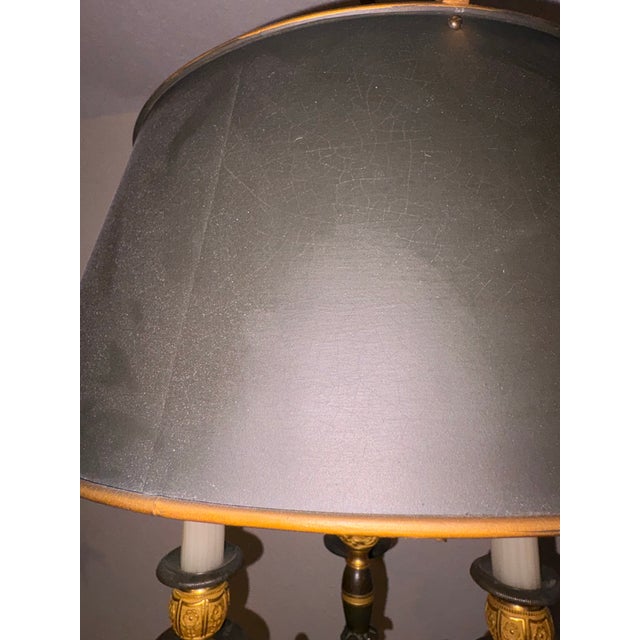 Louis-Philippe Ormolu Antique Lamp With Tole Shade Wax Candles For Sale - Image 12 of 12