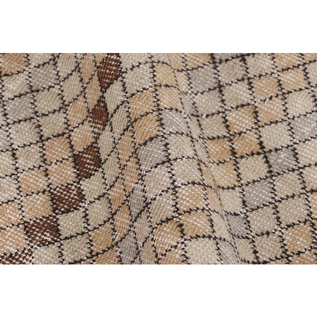 Textile Vintage Zeki Müren Rug With Polychromatic Geometric Pattern From Rug & Kilim For Sale - Image 7 of 8