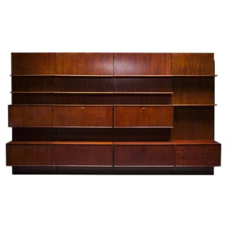 German Rosewood Modular Wall Shelves by IDEE Mobel, 1960s, Set of 25 For Sale