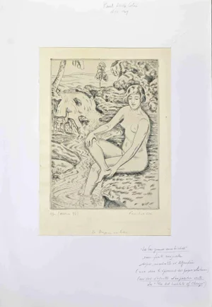 Paul Emile Colin, Bath, Etching, Mid-20th Century