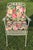 Wrought Iron Patio Set With Dogwood Motifs—Table and Four Armchairs With Covers, 5 Pieces For Sale - Image 16 of 18