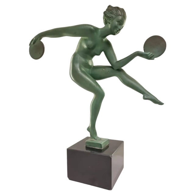 Art Deco Danseuse Paienne Figurine by Derenne for Max Le Verrier, France, 1920s For Sale