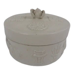 1920s Chinese Round Ceramic Box