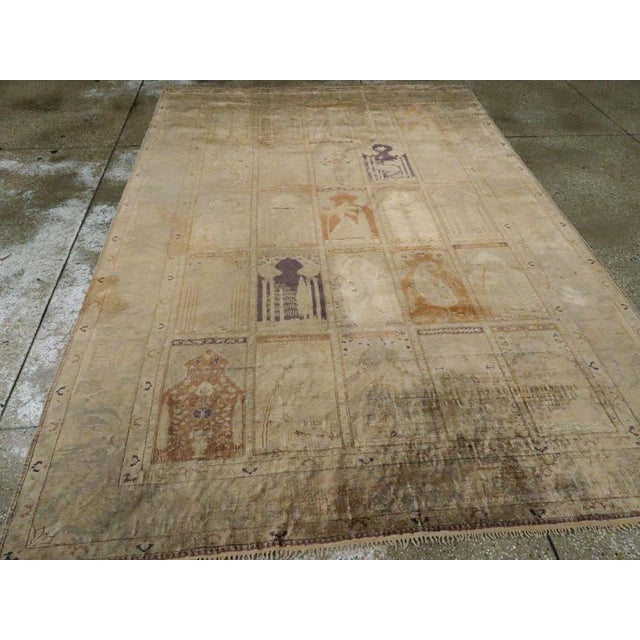 Galerie Shabab Collection Early 20th Century Turkish Silk Kayseri Rug For Sale - Image 4 of 10
