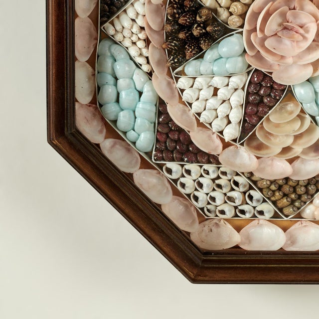 Wood Vintage Sailors Valentine For Sale - Image 7 of 9