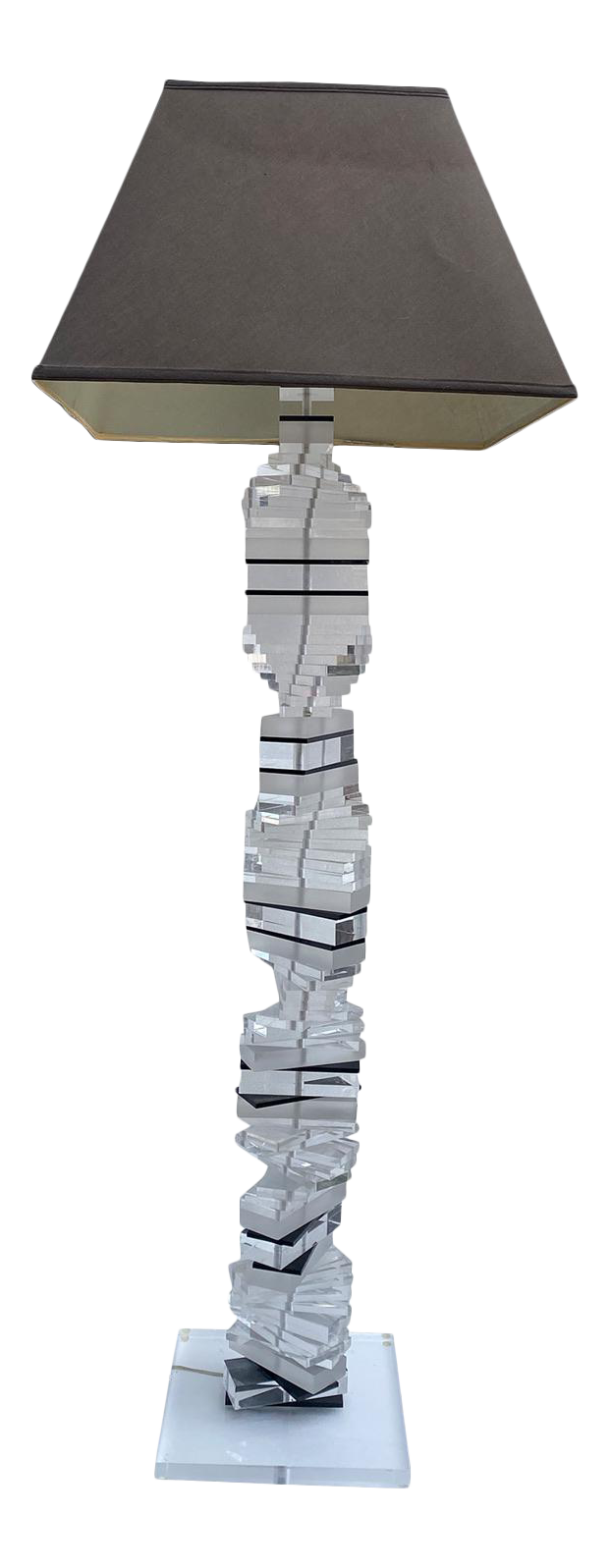 acrylic floor lamp lucite modern light