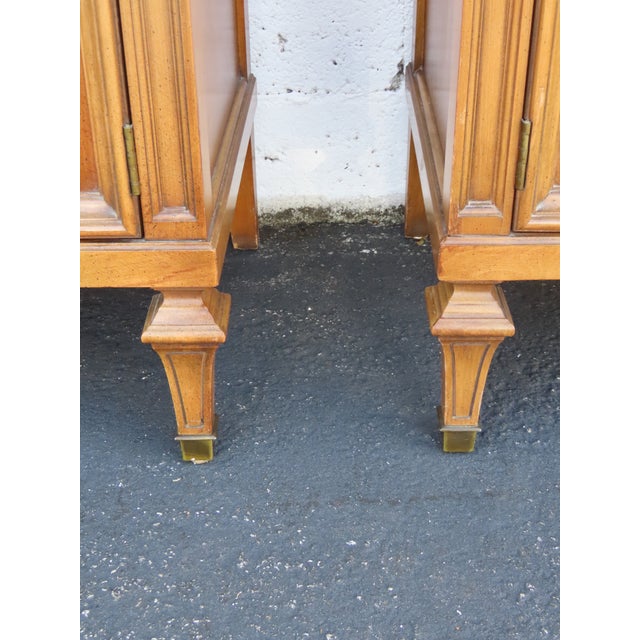 Burlwood Nightstands Bedside Side End Tables a Pair 6907 For Sale - Image 12 of 16