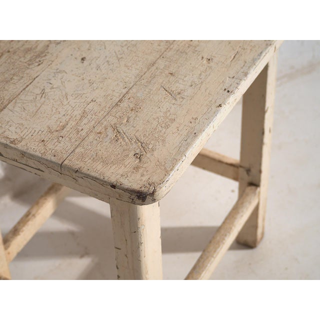 Antique White Pine Side Table, 1920s For Sale - Image 4 of 9