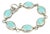 Late 20th Century Mexican Turquoise Sterling Silver Link Bracelet For Sale