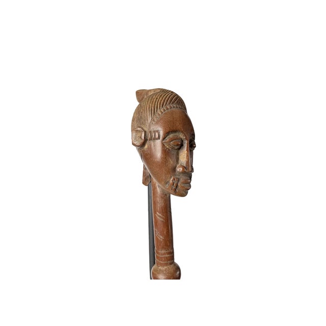 African African Baule Ceremonial Spoon on Custom Mount For Sale - Image 3 of 6