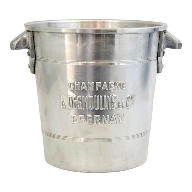 French Cast Aluminum Champagne Bucket, A. Desmoulins Epernay For Sale