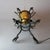 Antique Arts & Crafts Wrought Iron Table Lamp & Hand Painted Shade, C1910 For Sale - Image 15 of 15