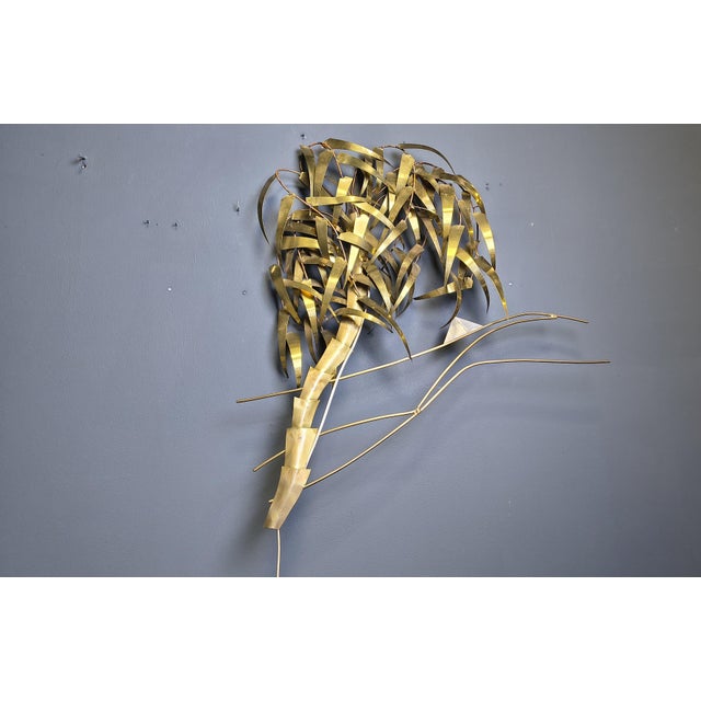 Gold Palm Tree Wall Light from Daniel Dhaeseleer, 1970s For Sale - Image 8 of 10