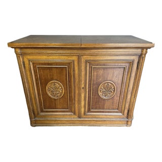 Mid 20th Century Wooden Flip-Top Extendable Buffet Table For Sale