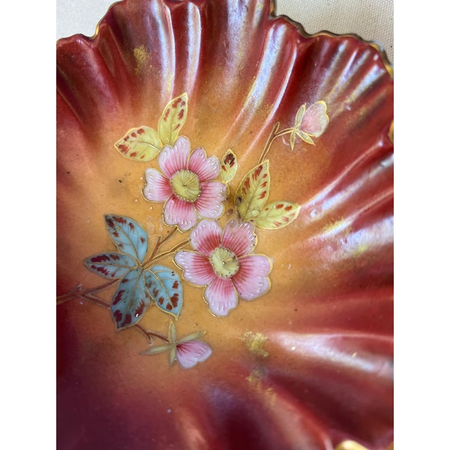 Up for consideration is a beautiful burnt orange ceramic Catchall. This would look lovely in your home and it is a great...