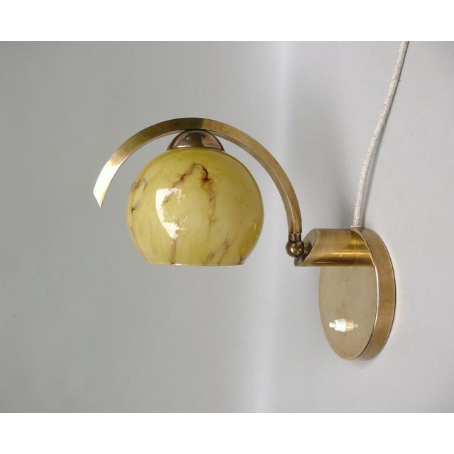 Beige Art Deco Bauhaus Bedside Lamp in Brass from WMF, 1920s For Sale - Image 8 of 18