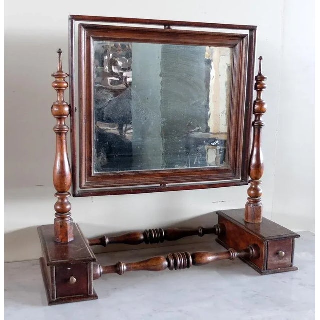 Antique Walnut Mirror For Sale - Image 9 of 9