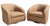Vintage pair of sculptural swivel barrel lounge chairs by Classic Gallery, Inc., dating to the late 20th century. The...