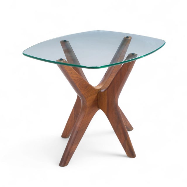 Mid-Century Modern Adrian Pearsall for Craft Associate Mid Century Walnut Jacks Side Table For Sale - Image 3 of 9