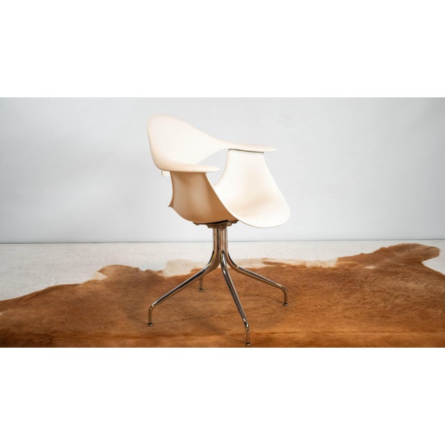 Mid-Century Modern Herman Miller George Nelson Swag Leg Armchair – 2008 Reissue (White) For Sale - Image 3 of 13