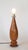 Minimalist vintage hand-turned wood table lamp, from the mid-century modern era, characterized by its simple clean lines,...