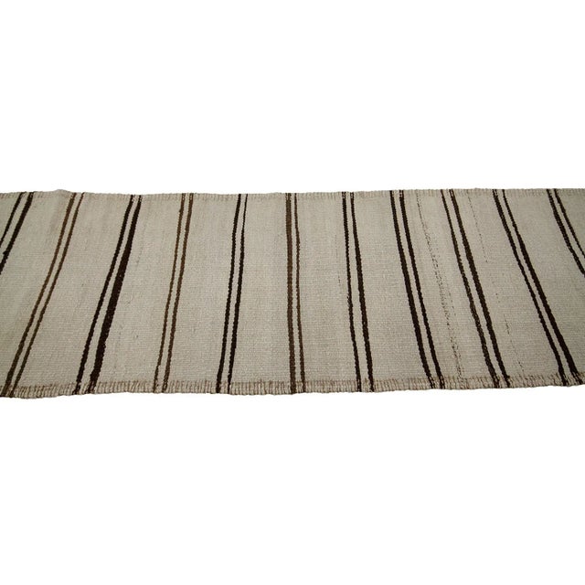Vintage Natural Kilim Runner- 2′6″ × 10′6″ For Sale - Image 4 of 7