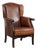 Vintage Wing Chair in Sheepskin Leather For Sale