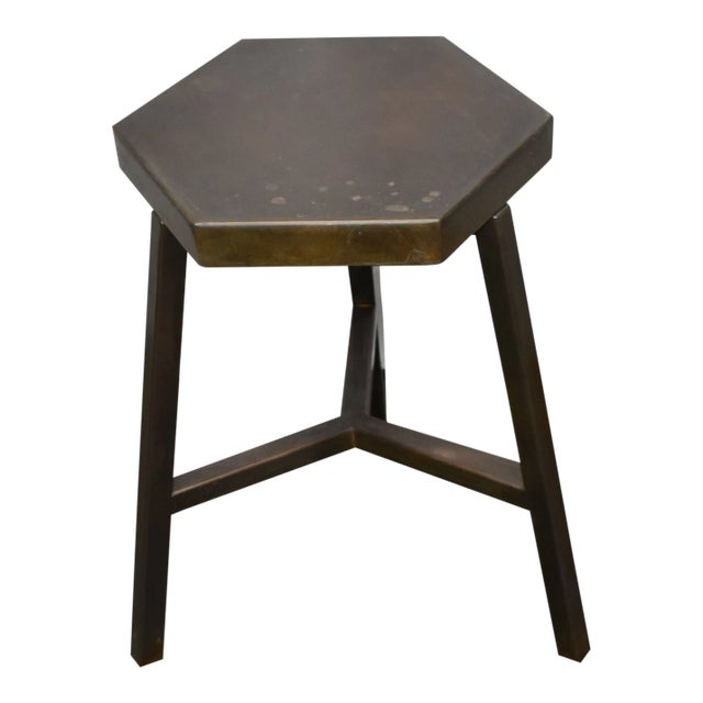 Oblik Studio Weathered Stool For Sale