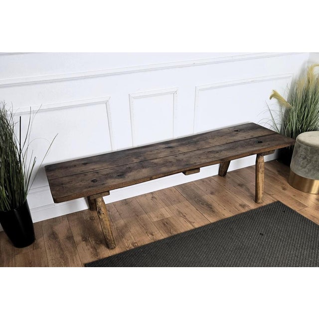 Antique Italian Rustic Wooden Coffee Table, 1890s For Sale - Image 9 of 11