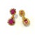 Bochic "Orient" Vintage Ruby & Multi Sapphire Earrings Set In 18K Gold & Silver For Sale - Image 18 of 18