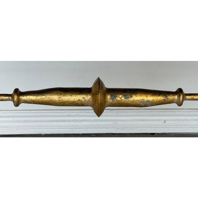 Curule Gilt Iron Coffee Table With Antiqued Mirror Top by Miamar Home For Sale In Los Angeles - Image 6 of 14