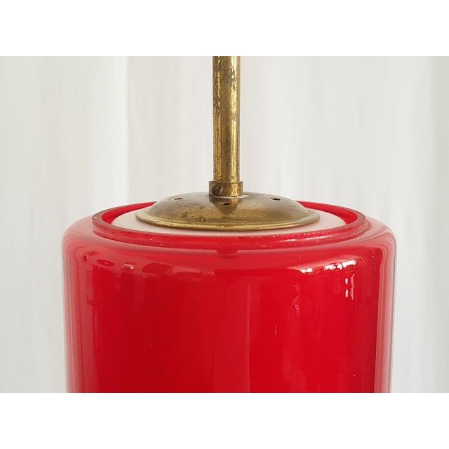 Pendant Lamps with Glass Shades, 1950s, Set of 2 For Sale - Image 12 of 13
