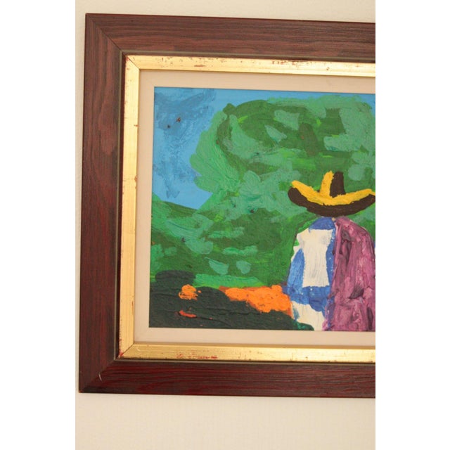 Mid-Century Modern Lars Norrman, Three Men in Sombrero, 1960s, Oil on Panel, Framed For Sale - Image 3 of 11