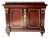 19th C. French Napoleon III Bronze-Mahogany Cabinet W Marble Top by Grohé Frères For Sale