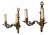 Two-Light Wall Lamps in Gilded Bronze, Set of 2 For Sale