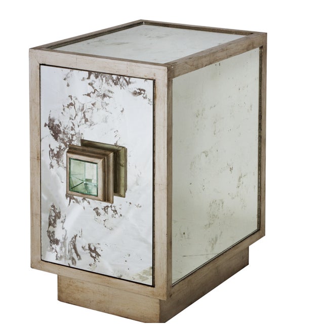 New special order item. Not vintage. Looking to amp up your style with megawatt glamour? Our Savannah side table cabinet...