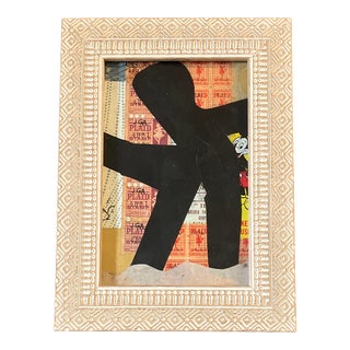 Contemporary Original Wayne Cunningham Small Abstract Collage Tabletop Frame For Sale