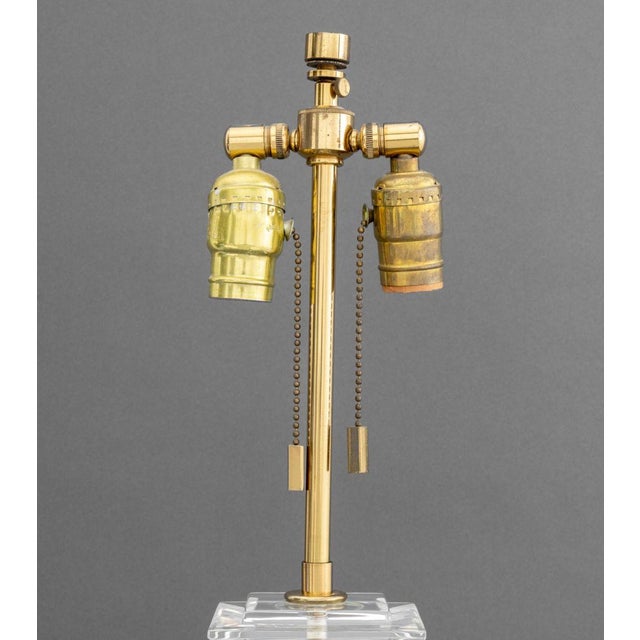 Mid-Century Modern 1980s Karl Springer Acrylic Greek Column Table Lamp For Sale - Image 3 of 7
