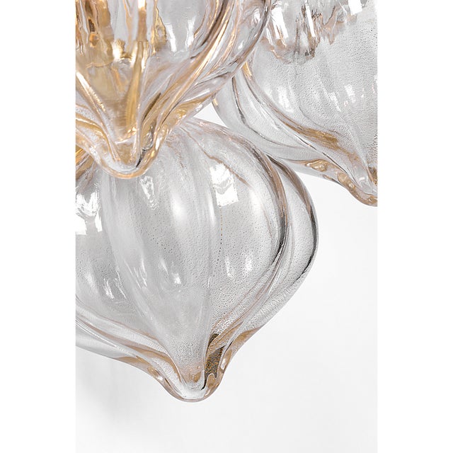 Julie Neill for Visual Comfort Signature Caselli 15" Sconce in Gild with Gold Fleck Glass For Sale - Image 10 of 11