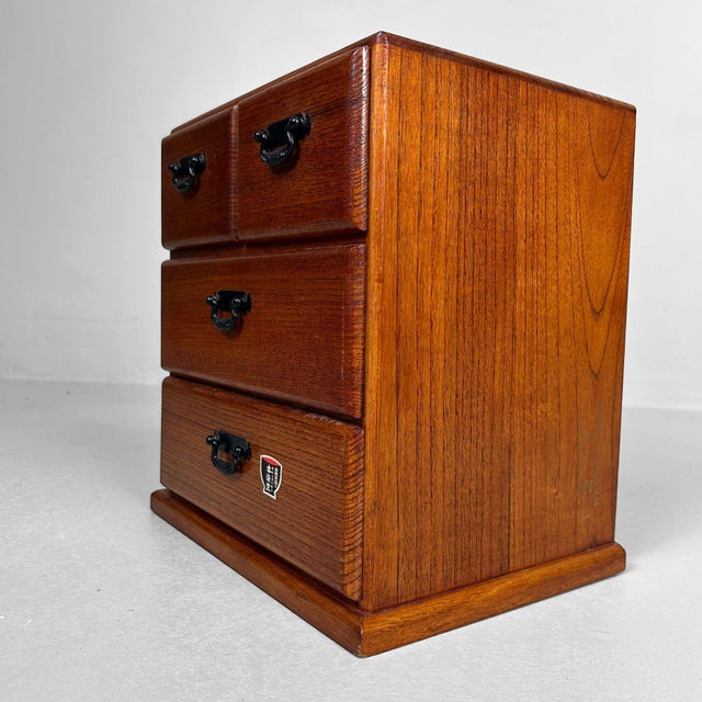 1970s Yakusugi Wooden Jewelry Cabinet, 1970s For Sale - Image 5 of 12