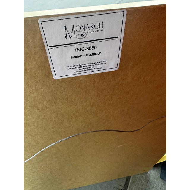 Ornamental & Decorative Materials Vintage Pair of Palm Beach Style Pineapple Jungle Prints For Sale - Image 7 of 8