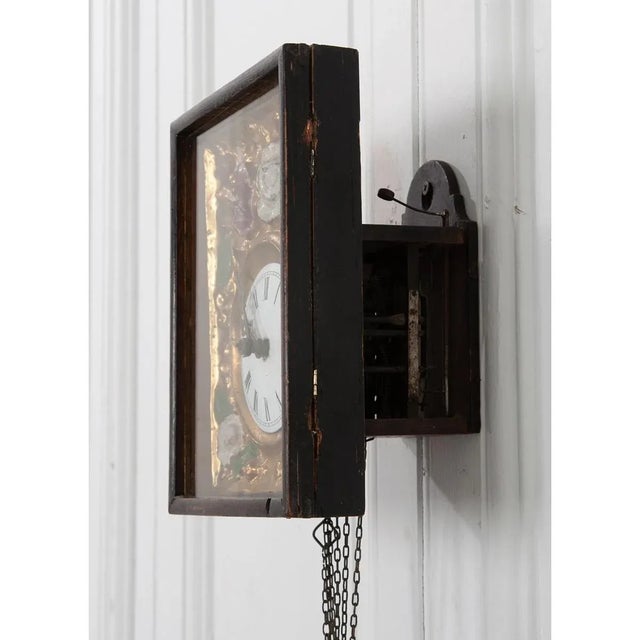 Framed German 19th Century Wall Clock For Sale - Image 4 of 6