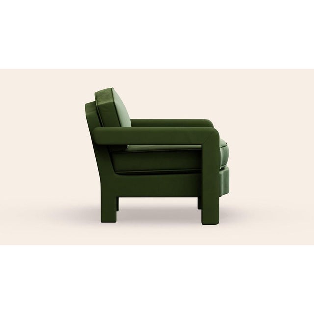 Zucchini Velvet Elio Lounge Chair by Ceraudo For Sale - Image 5 of 7